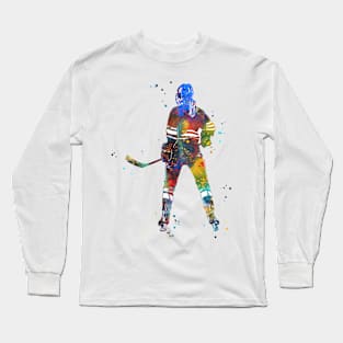 Hockey Player Girl Long Sleeve T-Shirt